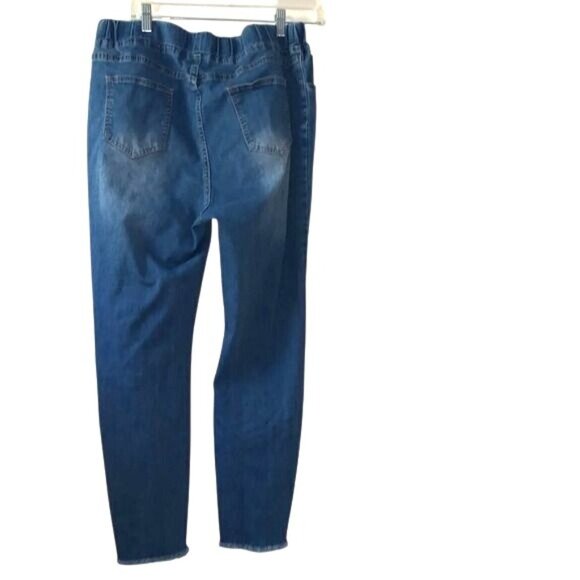 Shein Curve 2XL Distressed Blue Denim Jeggings With Elastic Waistband - Picture 7 of 10